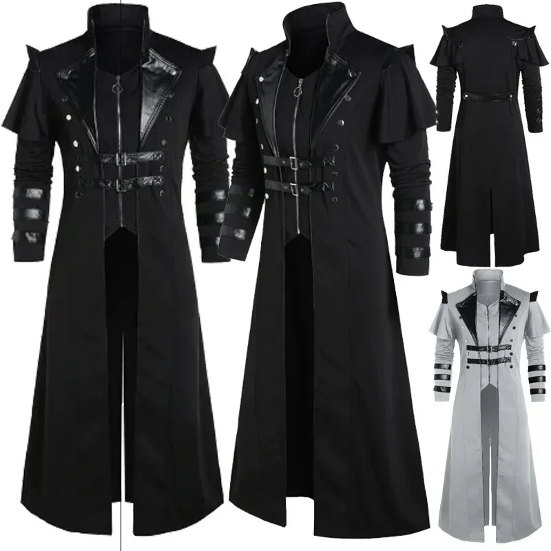 Leather Work Jacket - Disfraz Hombre Vintage Halloween Medieval Steampunk