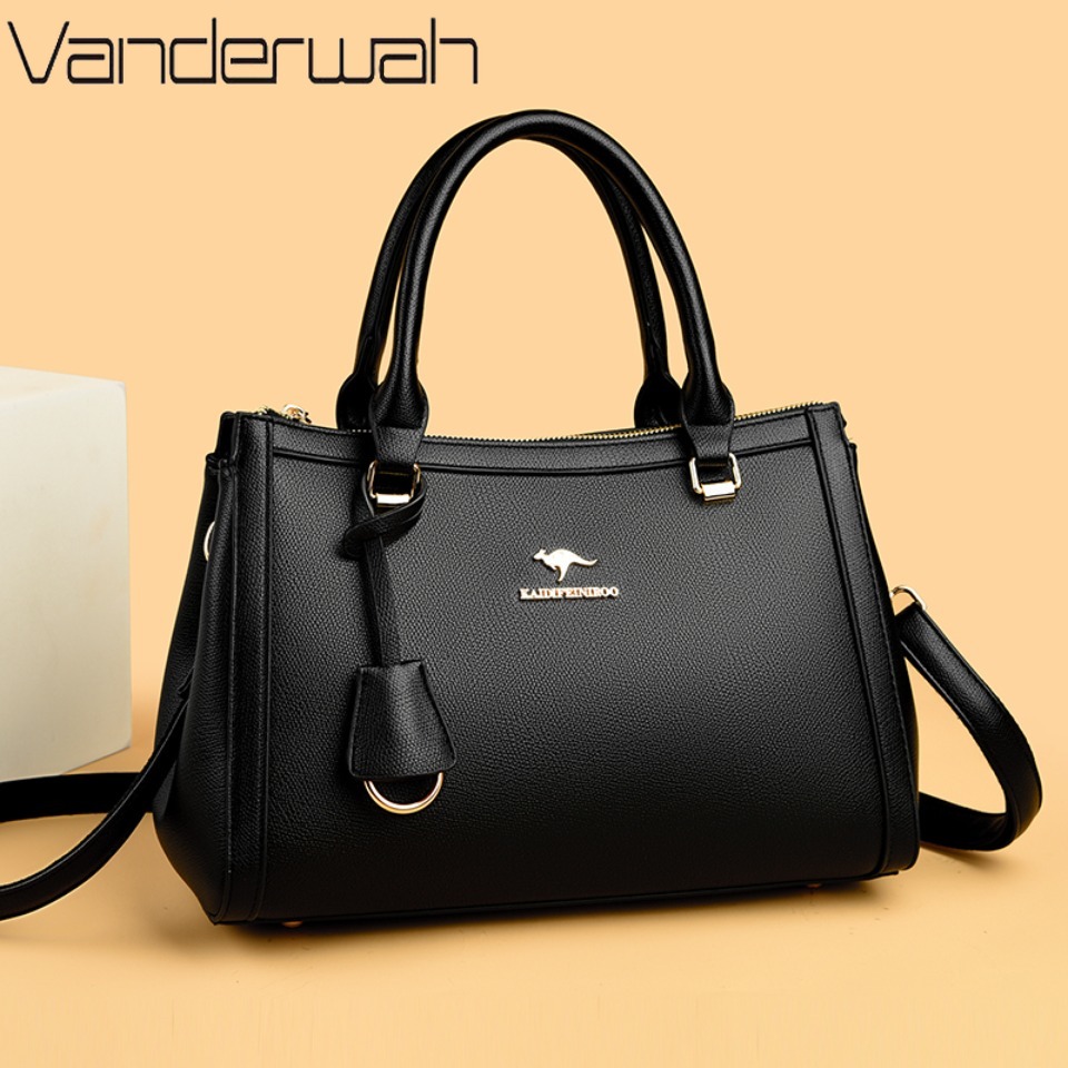 Leather Work Handbag - Kangaroo Brand Soft Pu Leather Shoulder