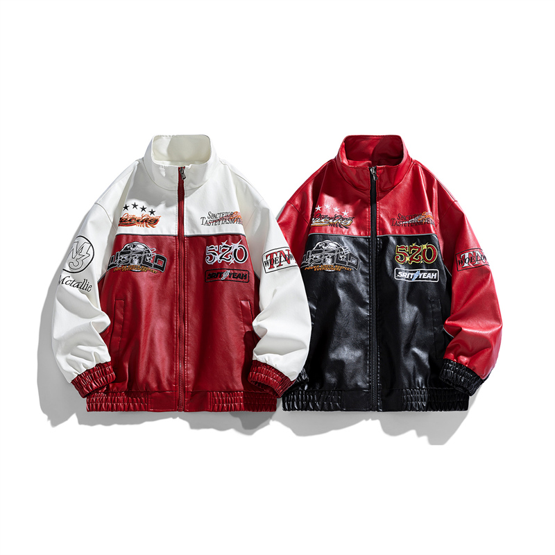 Leather Work Jacket - Trend Handsome Winter Outdoor Leisure Imitation