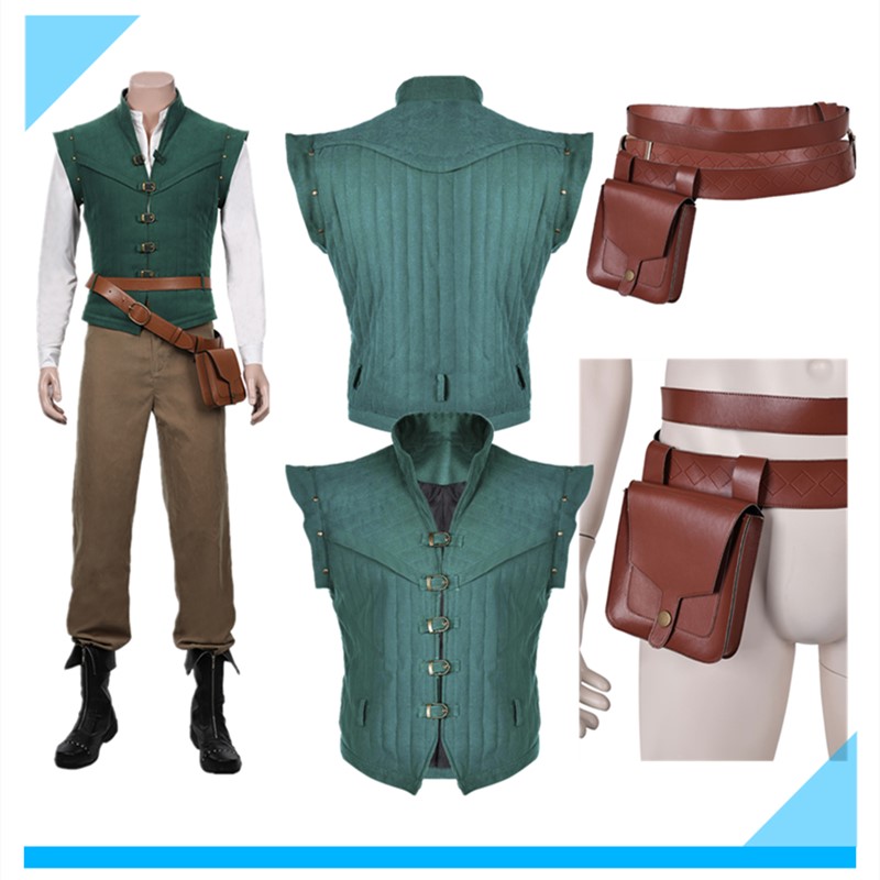 Leather Work Pants - Disguise Flynn Prince Rider Cosplay Costume
