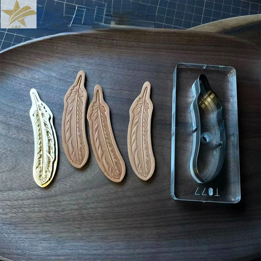 Leather Stamp Set - Feather Shape Brass Stamp Cutting Die