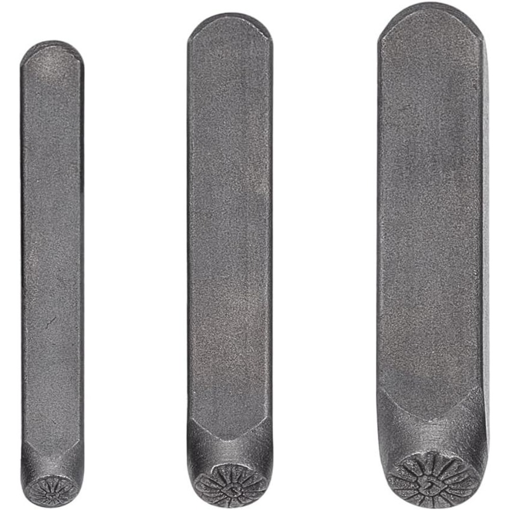 Leather Work In Art - 3Pcs Metal Punch Stamp Heart Metal