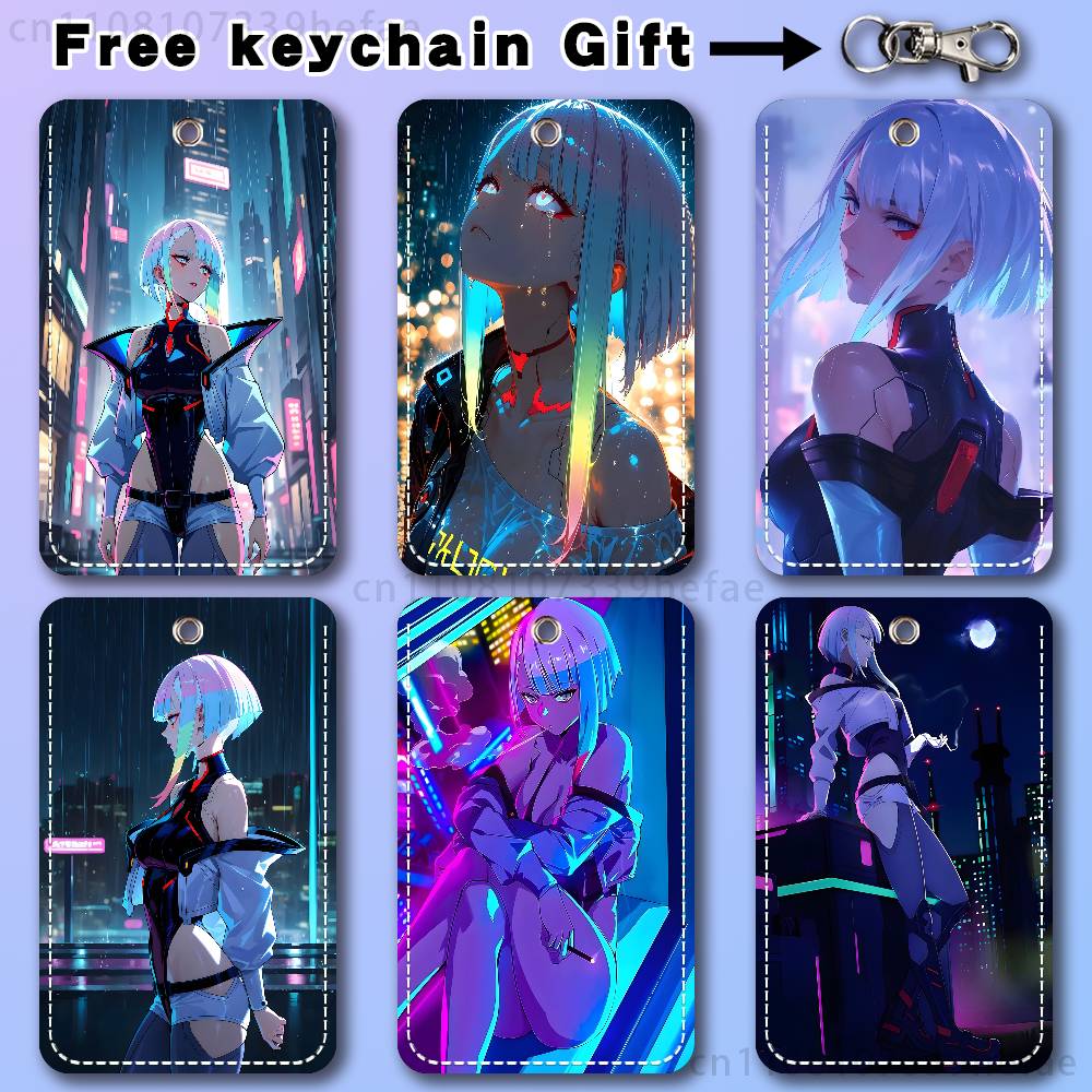 Leather Work Leather - Lucy C-Cyberpunk E-Edgerunners Holder Keychain For