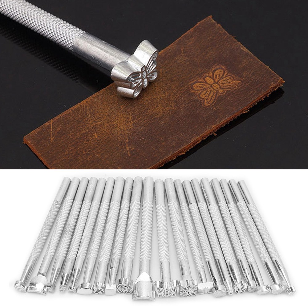 20pcs Silver Finish Leather St - đánh giá và giá Leather Stamp Set