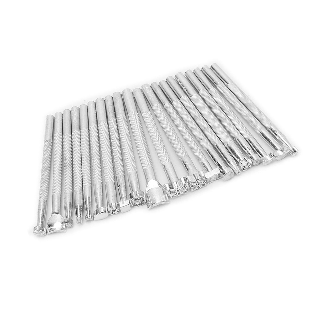 20pcs Silver Finish Leather St - đánh giá và giá Leather Stamp Set