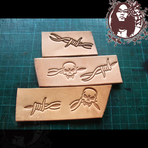 5pcs/set Skull Style Leather S - đánh giá và giá Leather Stamp Set