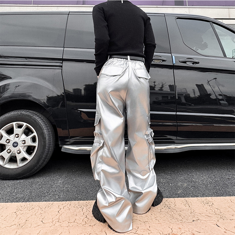 Silver Leather Pant Men Street - đánh giá và giá Leather Work Pants