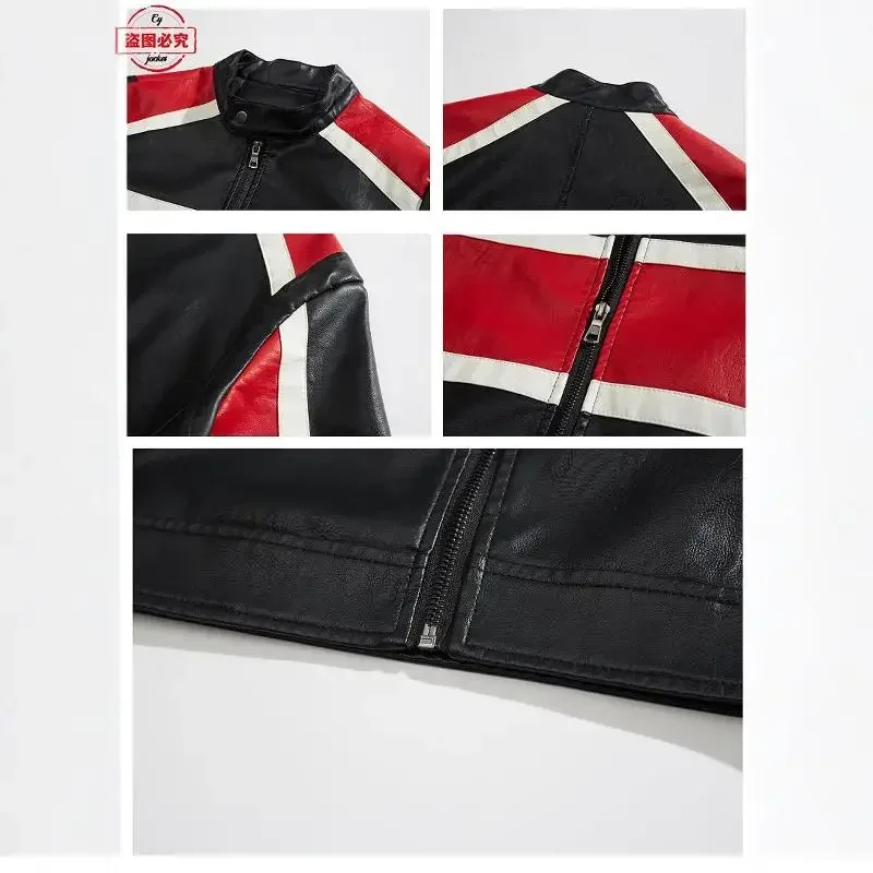 Ready To Race Logo Printed Off - đánh giá và giá Leather Work Jacket With Hood