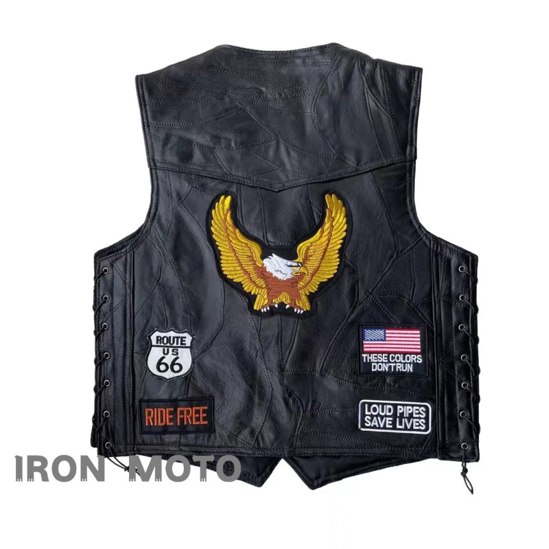 NEW Motorcycle Vests Men Cafe  - đánh giá và giá Leather Work Jacket