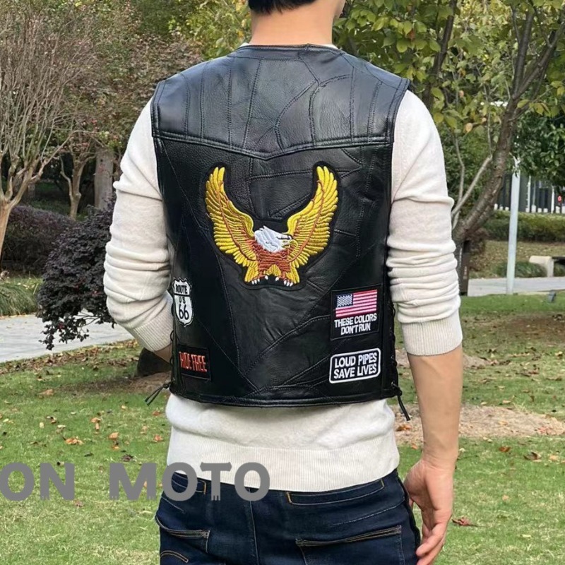 NEW Motorcycle Vests Men Cafe  - đánh giá và giá Leather Work Jacket