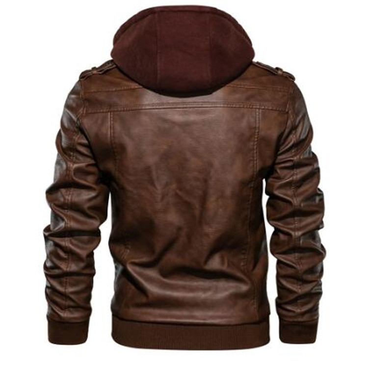 Men Hooded Coats Pu Jackets Zi - đánh giá và giá Leather Work Jacket With Hood