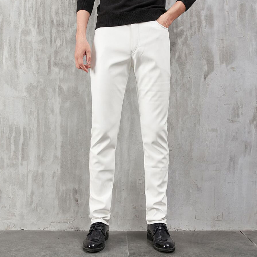 Men's Leather Pants Skinny Fit - đánh giá và giá Leather Work Pants