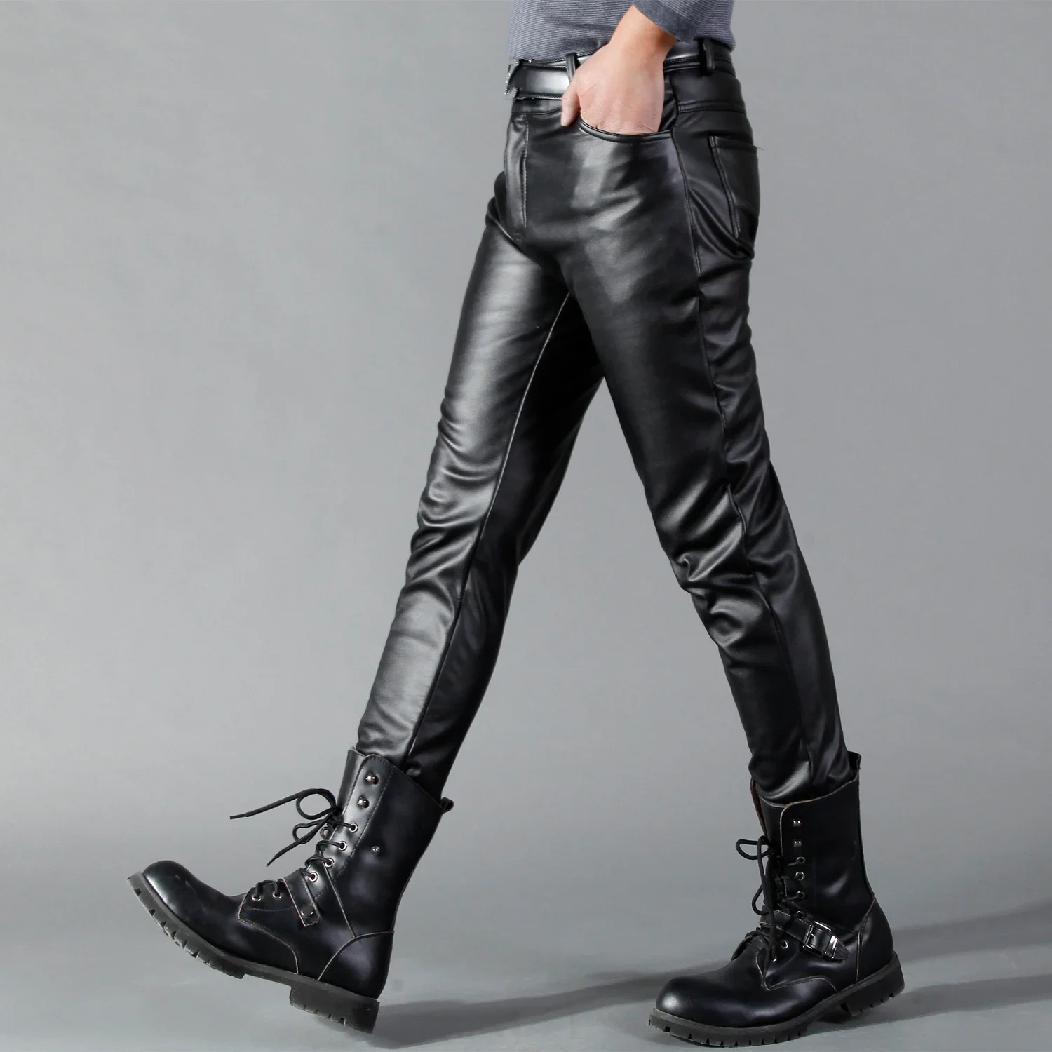 Men's Leather Pants Skinny Fit - đánh giá và giá Leather Work Pants