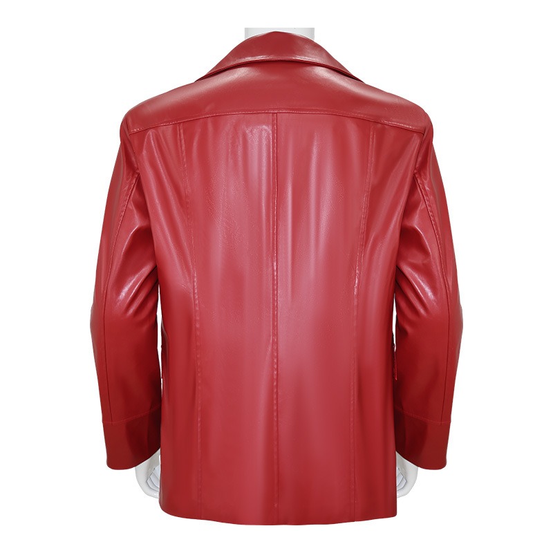 Men Red Leather Jacket Fight C - đánh giá và giá Leather Work Jacket