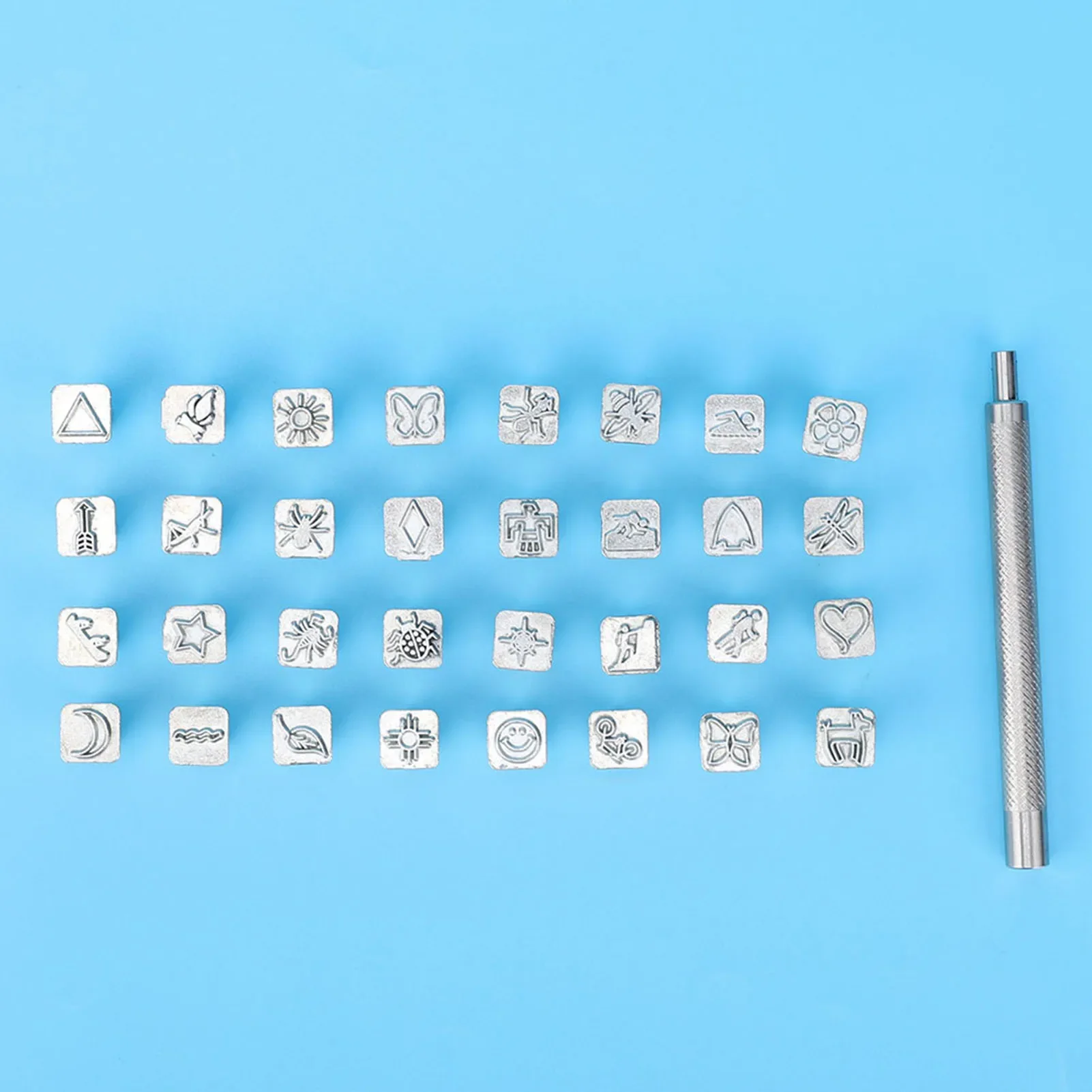 32PCS Cartoon Animal Plant Lea - đánh giá và giá Leather Stamp Set