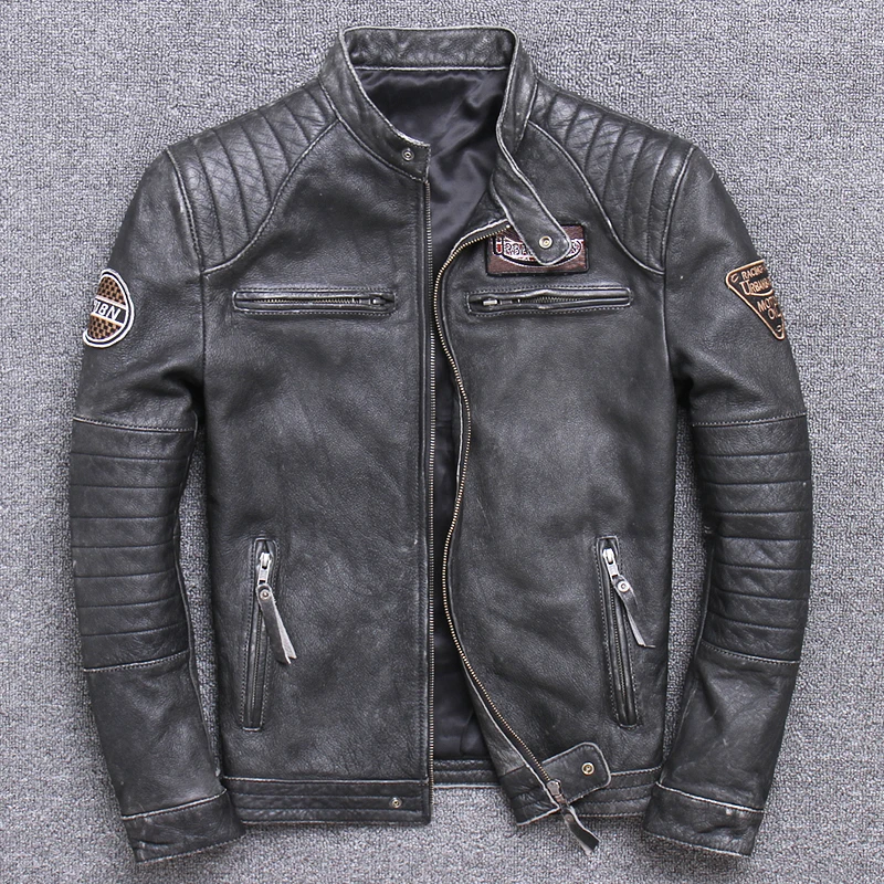 Fashion Biker Jackets Vintage  - đánh giá và giá Leather Work Jacket