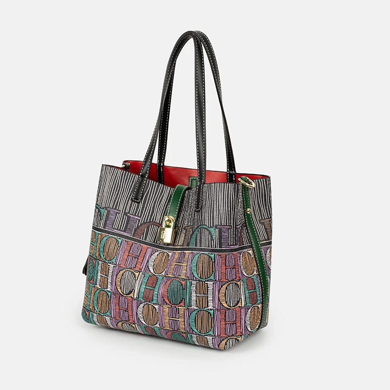 CH Art Color Printed Handbag S - đánh giá và giá Leather Work In Art