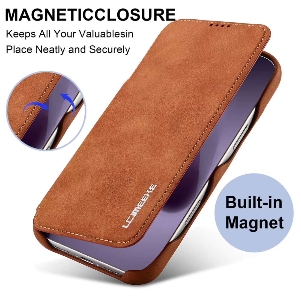 Leather Wallet Magnetic Flip C - đánh giá và giá Leather X