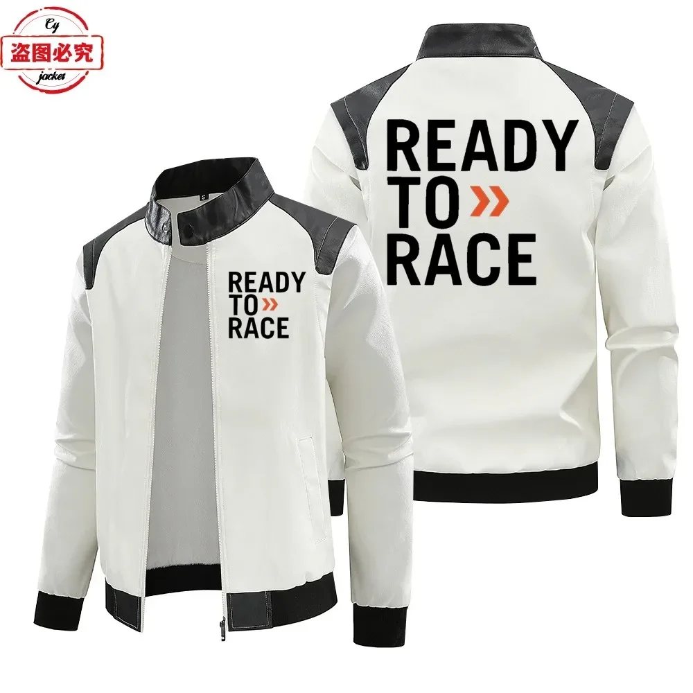 Ready to Race logo printed off - đánh giá và giá Leather Work Jacket With Hood
