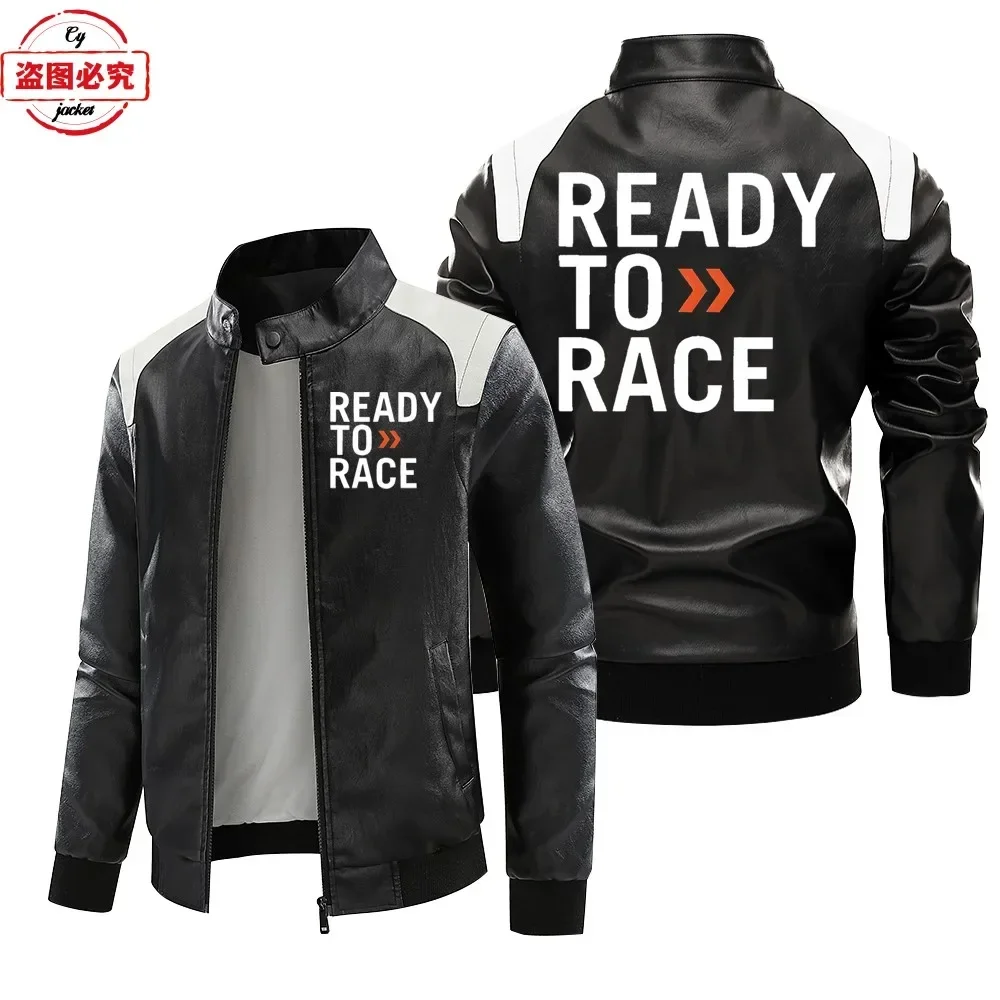 Ready to Race logo printed off - đánh giá và giá Leather Work Jacket With Hood