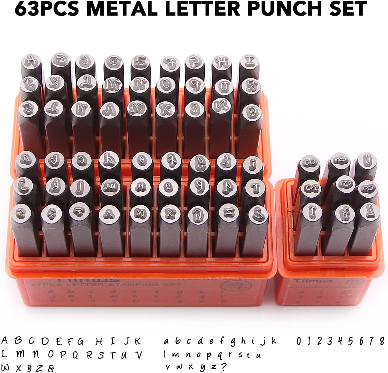 63Pcs 3mm Uppercase&Lowercase  - đánh giá và giá Leather Stamp Set