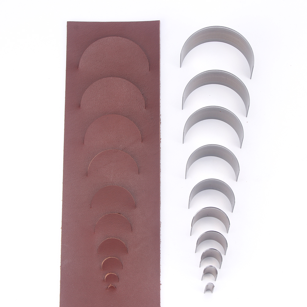 10pc/set Half Circle Punching  - đánh giá và giá Leather Stamp Set