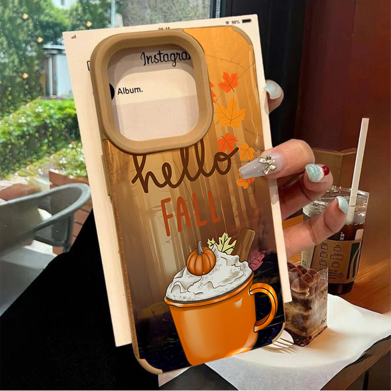 Retro Maple Leaf Fall Coffee P - đánh giá và giá Leather X