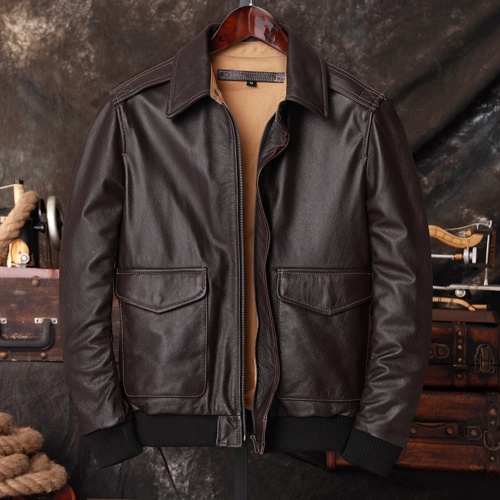 Bomber A2 Pilot Genuine Leathe - đánh giá và giá Leather Work Jacket