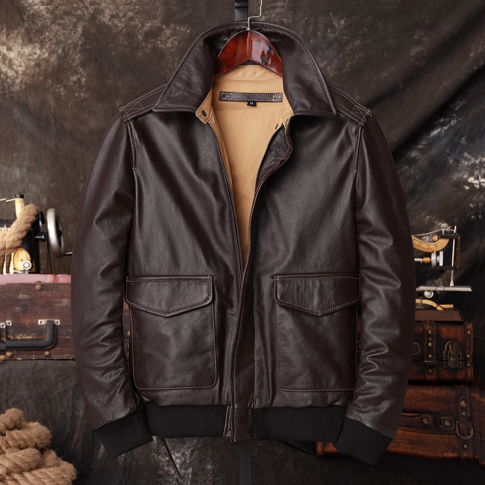 Bomber A2 Pilot Genuine Leathe - đánh giá và giá Leather Work Jacket