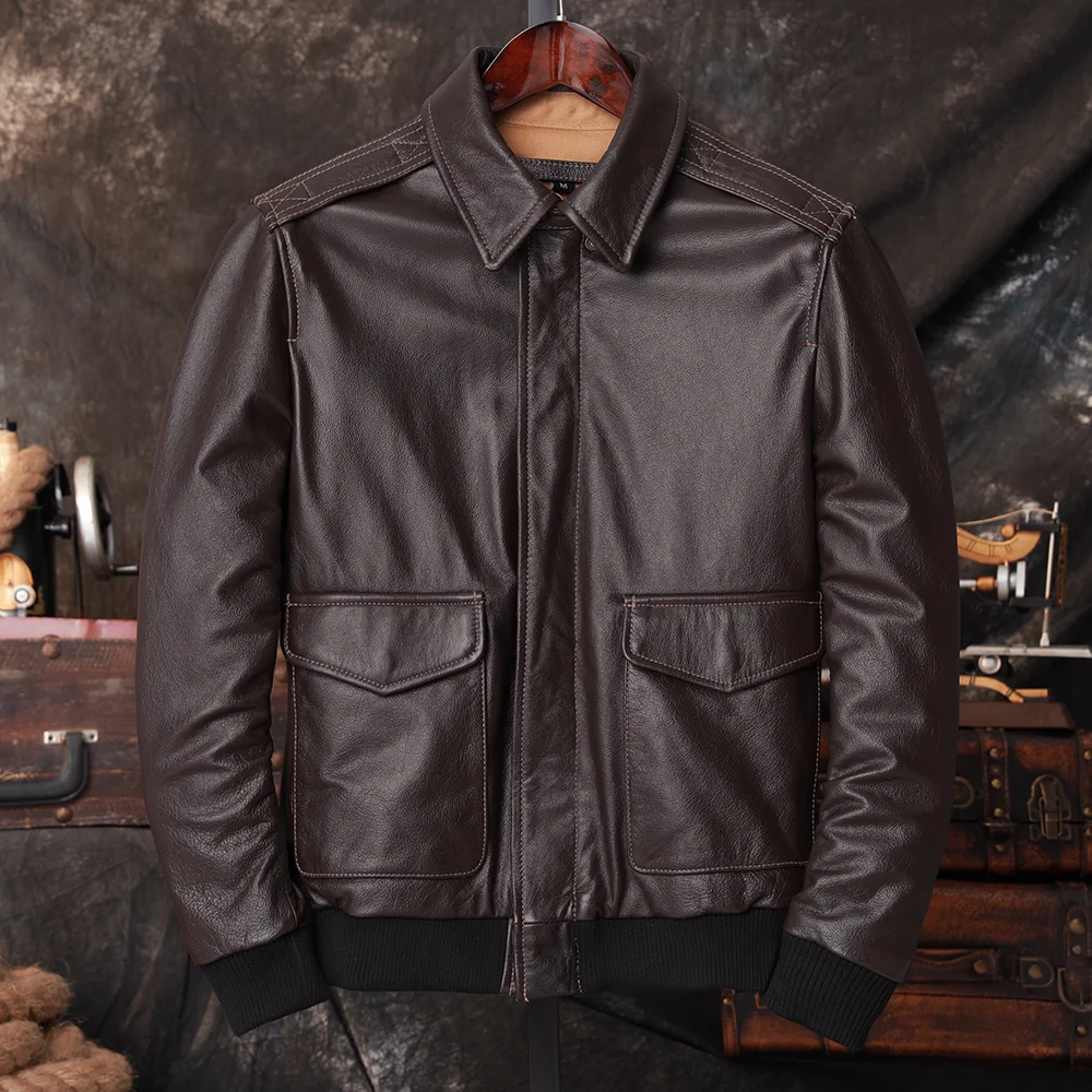 Bomber A2 Pilot Genuine Leathe - đánh giá và giá Leather Work Jacket