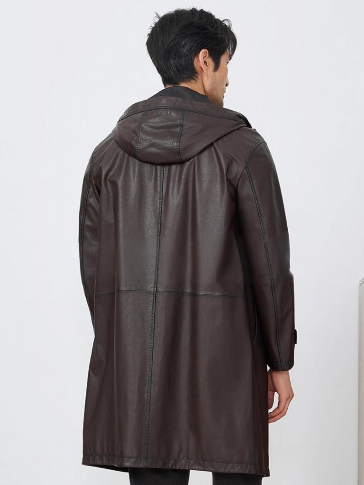 Fashion Mens Autum New Hooded  - đánh giá và giá Leather Work Jacket With Hood