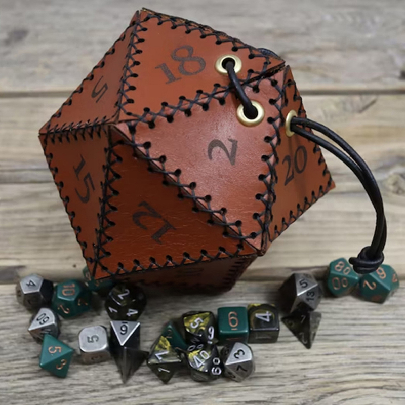 New Leather D20 Dice Bag Polyg - đánh giá và giá Leatherwork Ideas