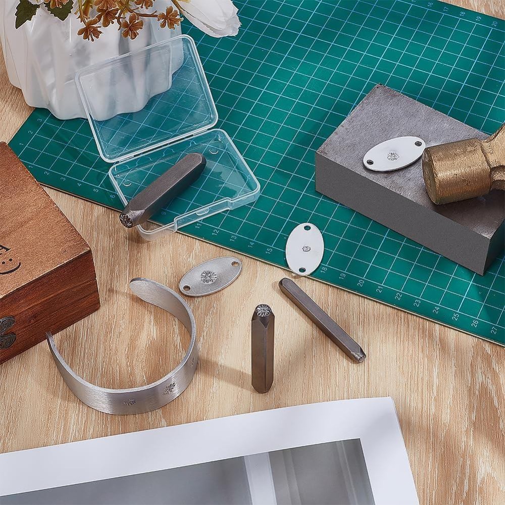3Pcs Metal Punch Stamp Heart M - đánh giá và giá Leather Work In Art