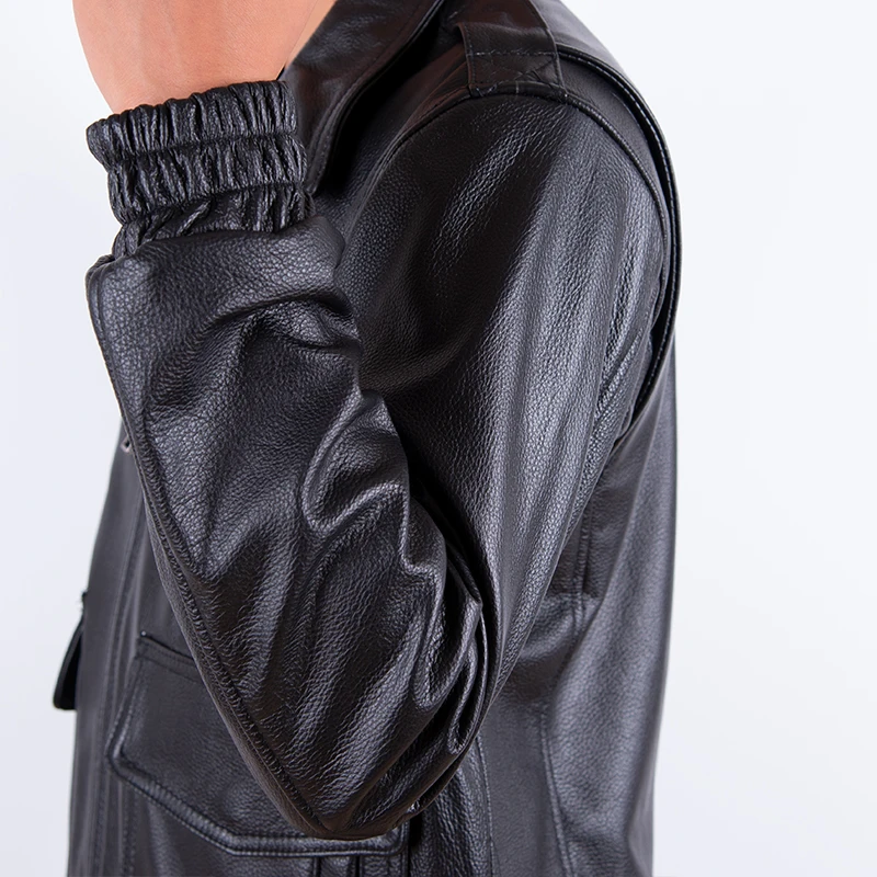 2024 New Plus Size 8XL Men's w - đánh giá và giá Leather Work Jacket