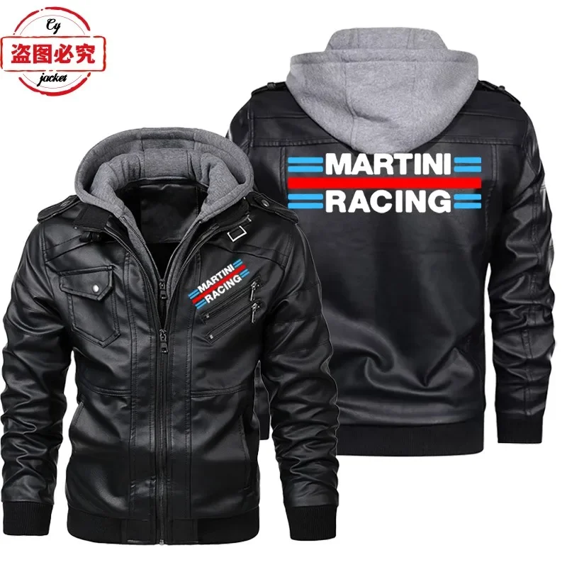 Martini Racing Logo Printed Ra - đánh giá và giá Leather Work Jacket With Hood