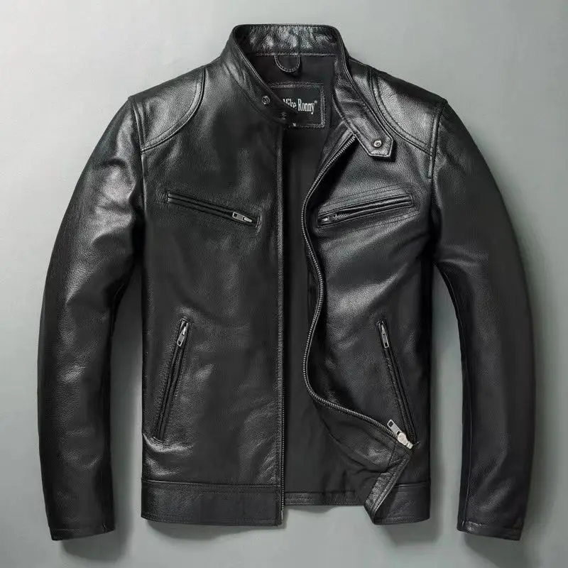 Genuine Leather Jacket Men 100 - đánh giá và giá Leather Work Jacket