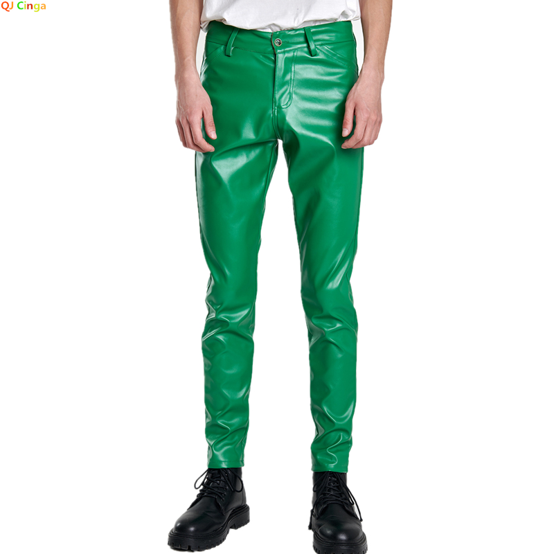 2023 Mới Nam Da Thời Trang Ôm  - đánh giá và giá Leather Work Pants