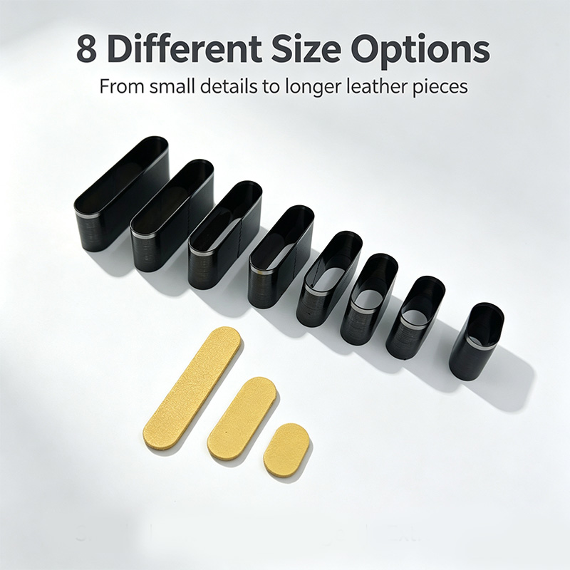 B00023 Set of 8 Sizes Ellipse  - đánh giá và giá Leather Stamp Set